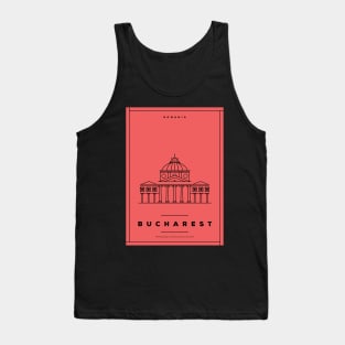 Bucharest Minimal Poster Tank Top